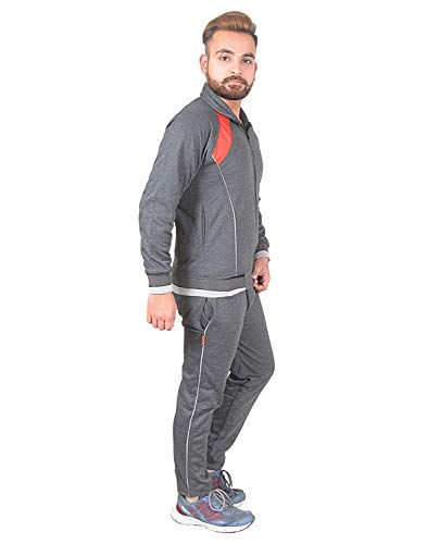 Image of Krystle Men's Dark Grey Cotton Warm Tracksuit