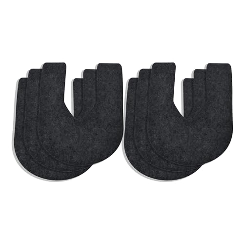 G-Floor Drip & Dry Grey Restroom Toilet Mats (6-Pack) - Features Absorbent Layer with Waterproof Vinyl Backing for Bathrooms, Commodes, and Industrial Settings