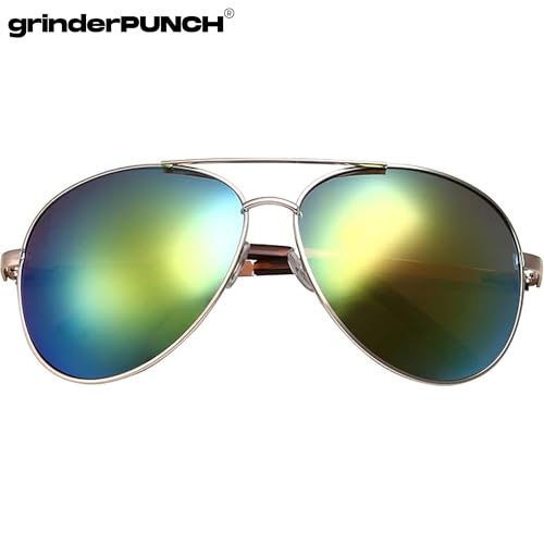 Image of grinderPUNCH Big XL Wide Frame Extra Large Polarized Aviator Sunglasses for Big Heads Men Oversized