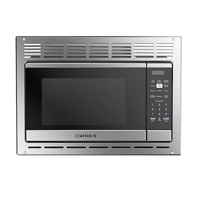 CONTOURE Built-In RV Microwave Oven, 1.0 Cu. Ft., 900W, Express Cook, Auto Menus, Stainless Steel Finish, Compact Microwave for RV & Small Kitchens