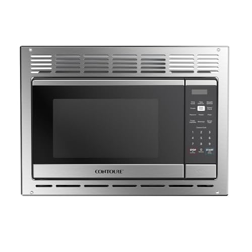 Image of CONTOURE Built-In RV Microwave Oven, 1.0 Cu. Ft., 900W, Express Cook, Auto Menus, Stainless Steel Finish, Compact Microwave for RV & Small Kitchens