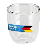 Dimono Doppelwandiges Espressoglas 80ml Espressotasse aus Glas Espresso Tasse