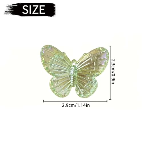 Image of 6 Pcs Butterfly Car Vent Clips, Cute Butterflies Cars Air Conditioning Clip Decorations, Charm Automotive Interior Decor for Women Men Accessories, Automotive Air Fresheners（2 Card Slots and 4 Clips）