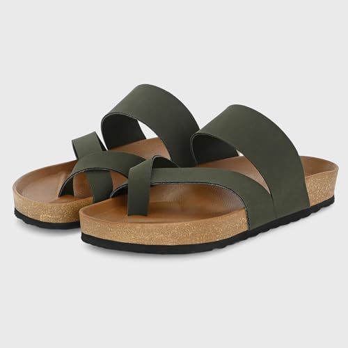 Image of Centrino Men's Berkin-Style Slip-On Sandals | Open Toe Design | Soft PU Footbed | Lightweight & Comfortable | Arch Support | On-Grip Sole | Casual Outdoor Wear (6864)