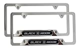 Silver Black Spider Widow License Plate Frame Cover Holder Truck Car Accessories Stainless Steel 2Pcs
