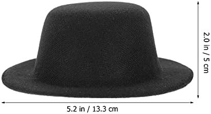 Tomaibaby 4Pcs Christmas Snowman Hats Snowman Top Hat Snowman Fabric Hat Mini Formal Hats Christmas Party Decoration ( Black )