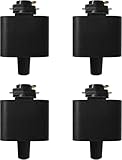 4-Pack Black H-Type 3-Wire Track Light Adapter Connector – Universal LED Track Lighting Adapter for H-Track System, Easy Plug-in Installation, Compatible with Most H-Type Track Rails.