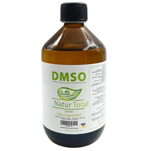 DMSO 500ml 99,9 Prozent Reinheit ph Eur - Dimethylsulfoxid 99,9% pharmazeutische Reinheit Unverdünnt - Made in Germany - Apothekenflaschen - Braunglas