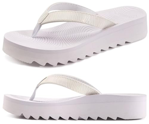 Image of KuaiLu Women's Arch Support Platform Flip Flop Sandals