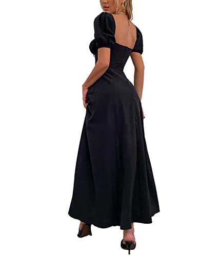 Image of KUTUMAI Women Summer Puff Sleeve Off Shoulder Floral Flowy Long Maxi Dress