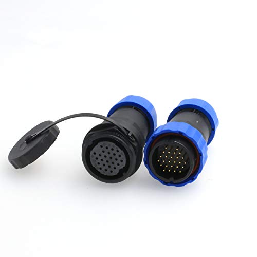 DRRI HE29 2~26pin 28mm Panel Mount waterproof Circular Aviation Connector IP68 Industrial Threaded Plastic connector Male plug female socket (26 pin) - Image 2