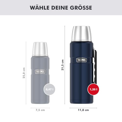 THERMOS STAINLESS KING Thermosflasche 1,20 l, 24 h heiß, midnight blue – Ansicht 5
