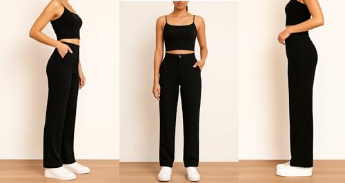 Image of Women's High Waist Formal Trousers | Formal Pants | Office Wear