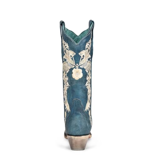 Corral Women's Blue Floral Embroidered Western Boot4
