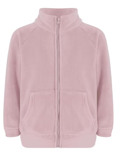 Kids Girls Lightweight Overcoat Fleece Thick Jackets Long Sleeve Stand Collar with Pockets Casual Outerwear