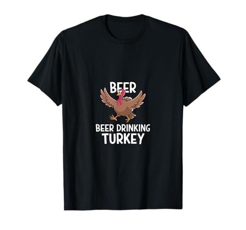 Bière dinde assortie groupe familial Thanksgiving Party PJ T-Shirt