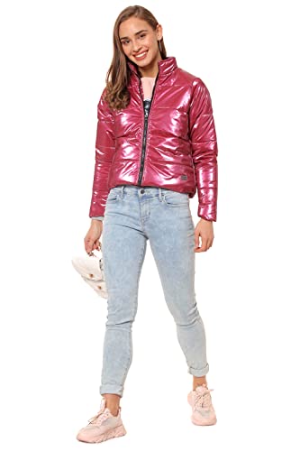 Image of Campus Sutra Women's Cotton High Neck Sweatshirt