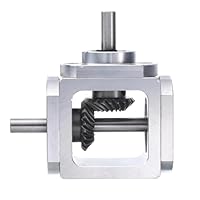 NISHZHU Getriebe 90 Grad Rechtwinkliges Kegelradgetriebe 1:1 Einzelausgangswelle 1 20 Zähne Kegelrad Aluminiumrahmen