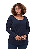 Zizzi Große Größen Damen 2er Pack Langarm Baumwollblusen Gr 50-52 Mehrfarbig