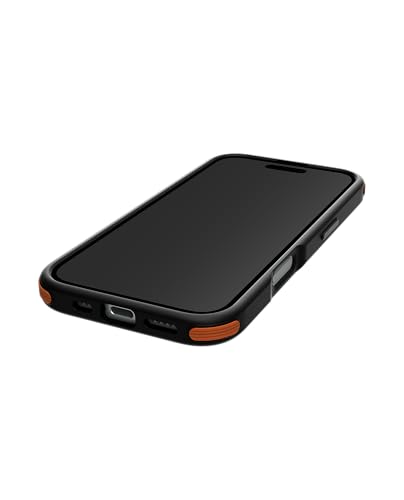 Image of DailyObjects Polycarbonate Case for iPhone 16 Pro Compatible with Mag-Safe Wireless Charging | Orange Hybrid Magnetic Armour Slim Shockproof Back Cover