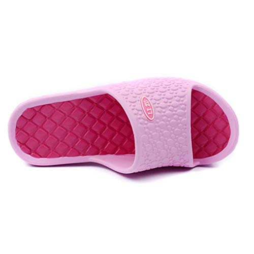 Chaussures de plage pour femme : sandales à semelles épaisses et pantoufles roses 37