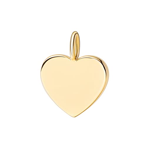 SCAMPER & CO Engravable Heart Charm 18K Gold-Plated