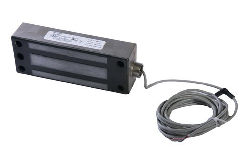 SecuritronFace Mount Magnalock Electromagnetic Lock with Conduit, 1200lbs Holding Force, 12/24VDC (M62FG)