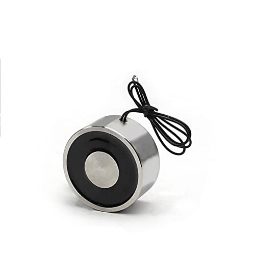 Fielect DC 12V 80Kg/176Lb Electric Lifting Magnet Electromagnet Solenoid Lift Holding Circular Suction-Cup Electrical Round Sucker, 0.6A 7.2W