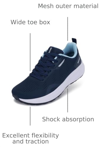 Image of BRONAX Women's Wide Toe Box Road Running Shoes | Wide Athletic Tennis Sneakers with Rubber Outsole