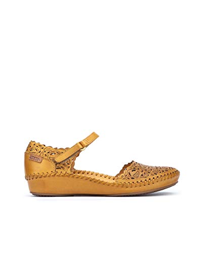 Image of PIKOLINOS P. Vallarta Women's Semi-Open Shoes | Leather | Hook-and-Loop Closure | Mid Heel | Size UK 2-8