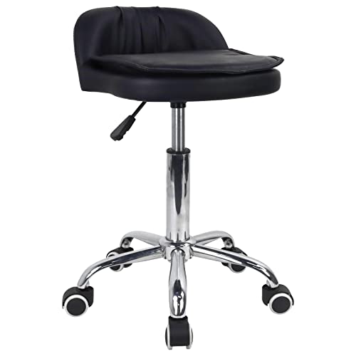 Rolling Stool Height Adjustable 360° (Black)