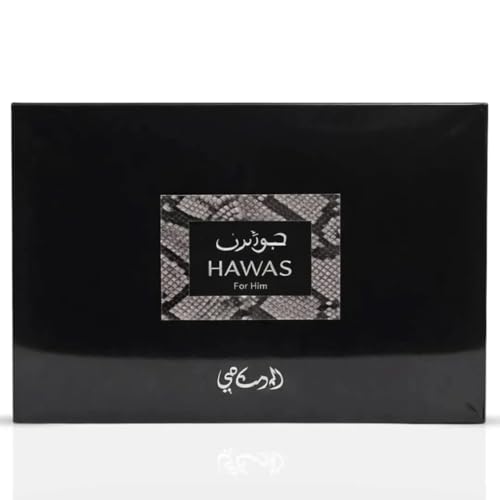 Image of RASASI Hawas For Men 3-Piece Perfume Gift Set Eau De Parfum Spray 100ML (3.4 Oz) & 10ml (0.34 Oz) & Shower Gel 60ml (2.03 Oz)