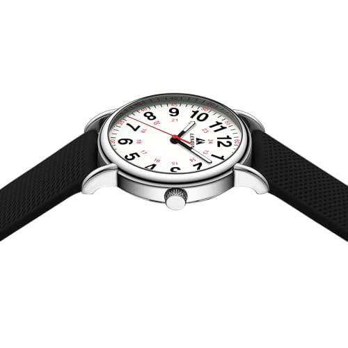 Mens Watches Ladies Watches Nurse Watch for Medical Professionals, Students Women Men Waterproof Analog Quartz Watches - 24 Hour Military Time Luminouse Easy Read Dial with Second Hand - Image 5