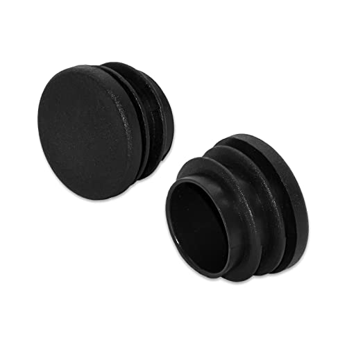 Image of Flyshop 8 Pack Black Plastic Hole Plug Round Tubing End Cap Chair Glide Inserts 25 mm, 1 inch
