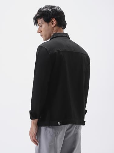 Urbano Fashion Men's Regular Fit Washed Full Sleeve Denim Jacket