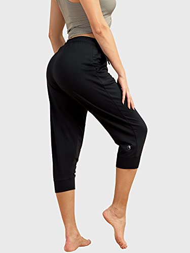 icyzone Women's French Terry Jogger Lounge Sweatpants - Active Capri Pants for Women4
