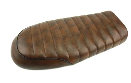 Selle moto café racer plate marron finition capitonnée rétro pour projet scrambler Honda CG CB