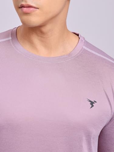 Image of TECHNOSPORT Men's Slim Fit Full Sleeve Round Neck T-Shirt, Double Cool Quick Dry Moisture Wicking Stretchable Sports Gym and Casual Wear
