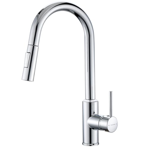 Robinet évier réglable eau chaude froide avec douchette anti éclaboussures - 2