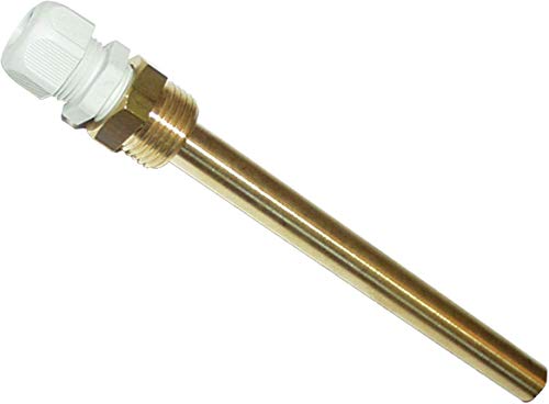 150 mm Tauchhülse aus Messing mit Kabelverschraubung für Warmwasserspeicher, Solarspeicher, Pufferspeicher und Industrie Cover