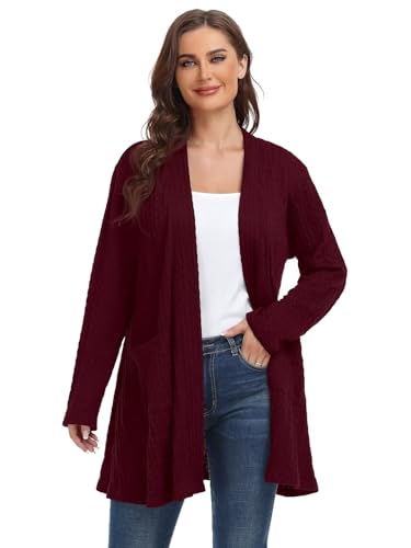 Image of BELAROI Plus Size Cardigan Sweaters for Women 2026 Pockets