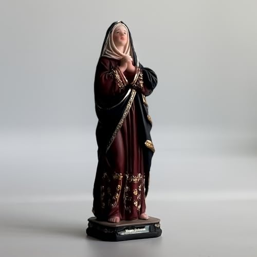 Estatua Virgen Dolorosa de Resina, 20 cm miniatura 2