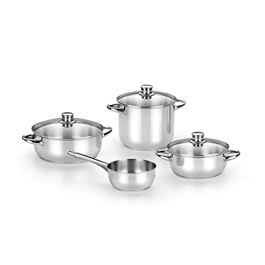 Monix Optima 2 Batería de 4 piezas Acero INOX 18/10 Apta para Todo Tipo de Cocina e inducción: Olla 20 cm Cacerola 20 y 24 cm Cristal y cazo 16 cm sin Tapa