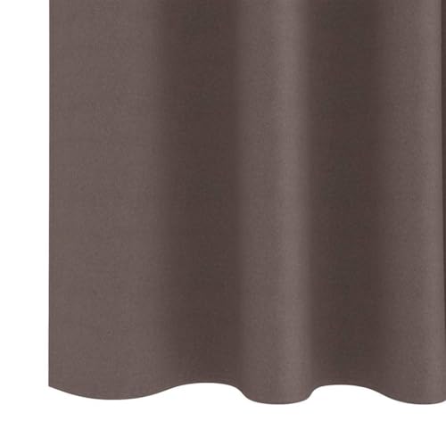 Rideaux occultants polyester de qualité supérieure marron 2 pièces - 6