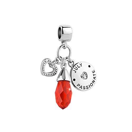 Abalorios de corazón con cristales facetados y acabados pulidos para pulseras femeninas