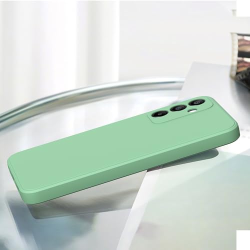 ARRYNN Etui do Samsung Galaxy A15 (6,79") + folia ochronna ze szkła hartowanego, Ultra Premium TPU Elastyczny płynny silikonowy pokrowiec do Samsung Galaxy A15 - Zielony