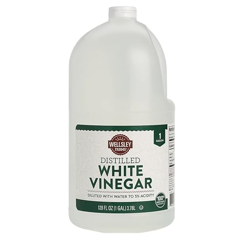 Wellsley Farms Distilled White Vinegar. 1 Gallon (128 fl.oz.) 5% Acidity