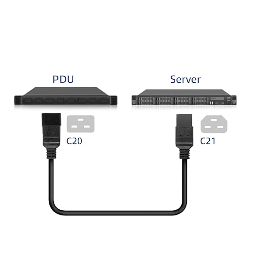 Cable de extensión de enchufe C21 a C20 para ampliar la conexión de SAI a servidores 6