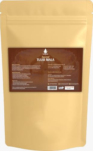 Image of VRINDAVAN Original Tulsi Kanthi Mala - Pack of 2 - Unisex Adult Jaap Chanting Mala from Vrindavan Dham
