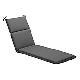 Pillow Perfect Indoor/Outdoor Gray Textured Solid Chaise Lounge Cushion